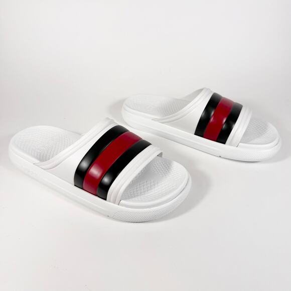 Gucci Rubber Web Pool Slide - Men’s 8.5 - Picture 3 of 8
